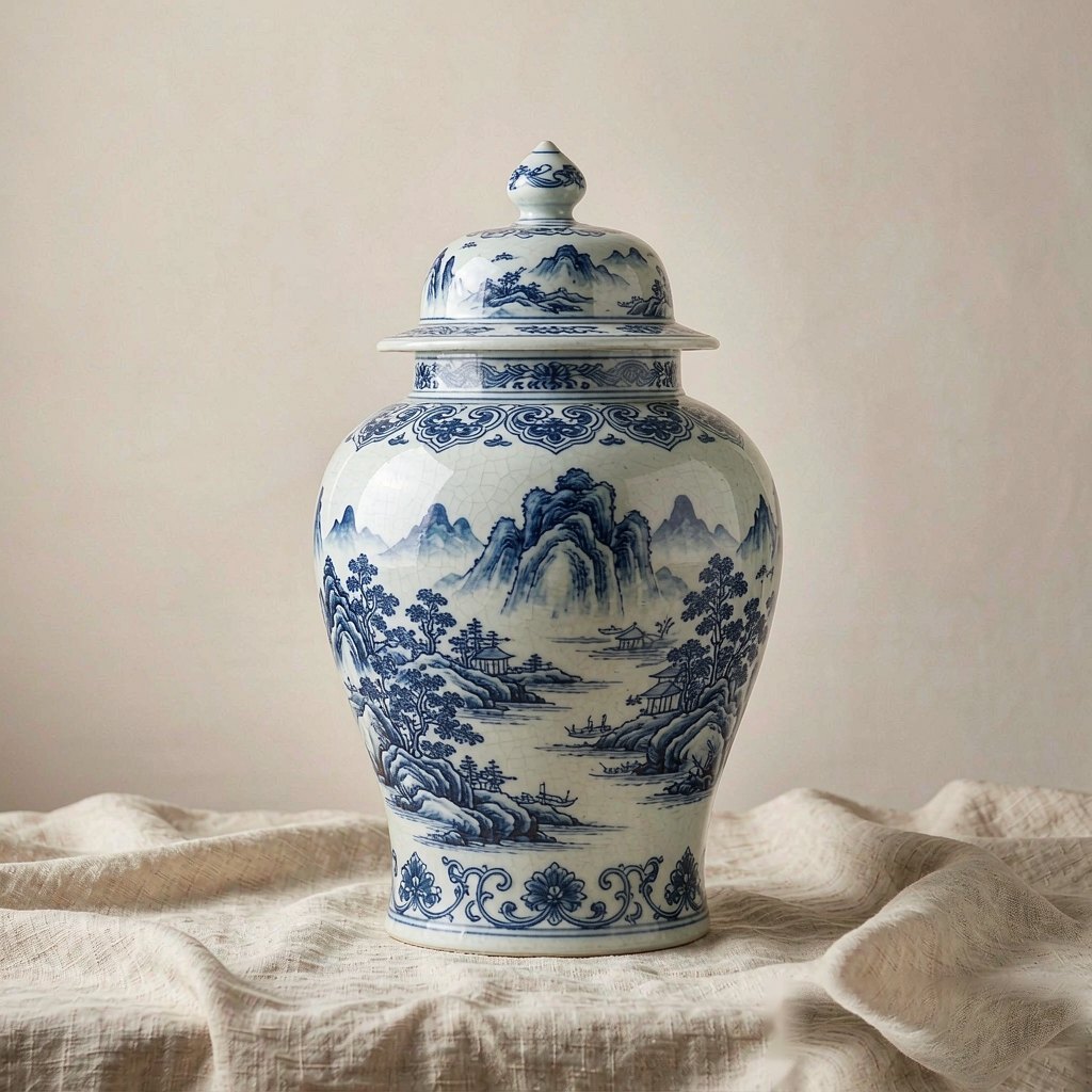 Blue and White Ginger Jar