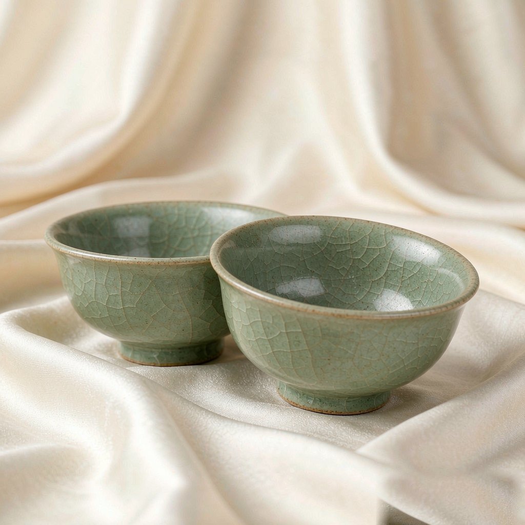 Longquan Celadon Bowl Pair